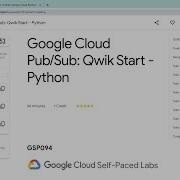 Google Cloud Pub Sub Qwik Start Python Qwiklabs GSP094