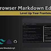 Live Coding Build An In Browser Markdown Editor With React Tailwind CSS From Scratch