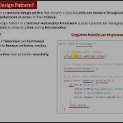 What Is Singleton Design Pattern For Automation Framework Real Time Example Of Use In Framework