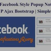 How To Create Facebook Style Popup Notification Using PHP Ajax Bootstrap Simple Example