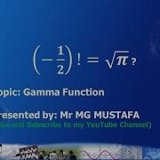 Half Factorial Proof Using The Gamma Function 1 2 Sqrt Pi