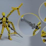 Assembly Completed Dummy T13 With Four Claws Action Figure Multi Jointed Movable Dummy 13 Robo 13
