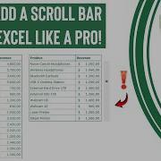 How To Add A SCROLL BAR In Excel Like A PRO