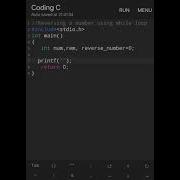 Reversing A Number Using While Loop