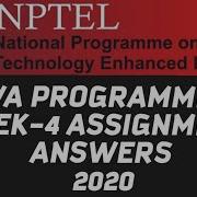 NPTEL PROGRAMMING IN JAVA WEEK 4 QUIZ ASSIGNMENT ANSWERS SKumarEdu NPTEL Java
