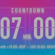 7 Minute Countdown Timer Flip Clock With Beep Every 10 Seconds