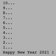 New Year Countdown With Time Sleep In Python