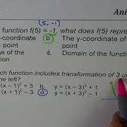 Multiple Choice Function Notation And Transformation