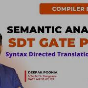 SDT ALL GATE PYQs Syntax Directed Translation Scheme Semantic Analysis Compiler Design