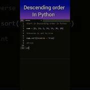 Sorting List In Descending Order Using Python Python Programming