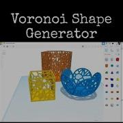 TinkerCAD Tips Voronoi Shape Generator Tinkercad Caddesign 3dprintable 3dprinting