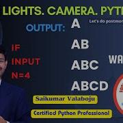6 Alphabet Pattern Printing In Python A AB ABC ABCD Python For Beginners