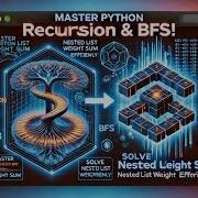 Python Challenge Nested List Weight Sum Using Recursive Function BFS DataEngineering Interview