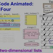 Animated Python 2D Lists And Connect Four