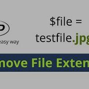 How To Remove File Extension From String In PHP