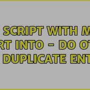 Ubuntu Bash Script With Mysql Insert Into Do Other On Duplicate Entry