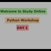 Day 1 Python Workshop Nov 2021