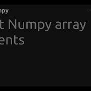 Count Numpy Array Elements