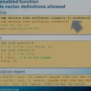 Performance Essentials 6 OpenMP 4 Vectorization Call Site Dependence