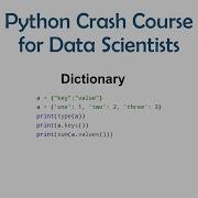 11 Python Crash Course For ML Dictionary ML For Data Science