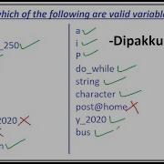 Identify Valid Variable Names As Per C Programming Rules