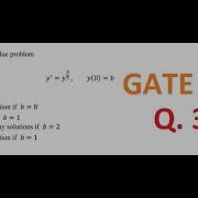 GATE 2020 MA MATHS Q 3 ODE
