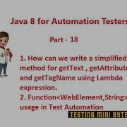 Java 8 For Automation QA Optimising GetText GetTagName GetAttribute Methods In Selenium