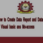 How To Create Data Report And Data Environment In Visual Basic