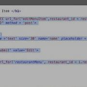 Edit Menu Form Solution Full Stack Foundations