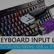 Keyboard Input Lag 125 250 500 1000Hz USB Vs PS 2
