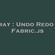 Array Undo Redo For Fabric Js