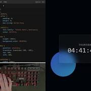 ASMR Programming Glassmorphism Clock Using Html CSS And Javascript No Talking