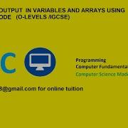 2 Input Output In Variables 1d 2d Array Using Pseudocode