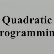 Quadratic Programming