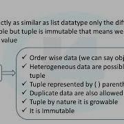 18 Tuple Datatype In Python List Collection Datatype In Python Collection List Tuple