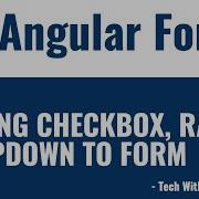 33 Angular 8 Forms Tutorials Adding Checkboxes Radio Button Dropdown To Form