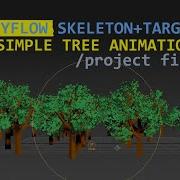 TYFLOW Skeleton Target Simple Tree Animation
