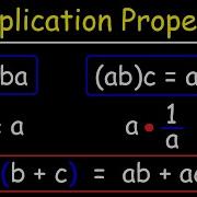 Multiplication Properties Commutative Associative Inverse Identity Distributive Algebra