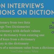 Python Interview Questions On Dictionaries Create A New Small Dictionary From Another Dictionary