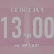 13 Minute Countdown Timer Flip Clock With Simple Beeps