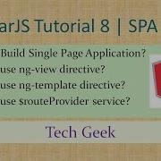 AngularJS Tutorial 8 Single Page Application