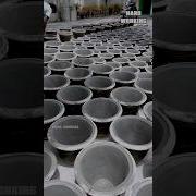 Colourful Cement Flower Pot Making Hardworking