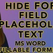How To Hide Form Field Placeholder Text In Word And Get Rid Of Form Field Shading