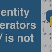 Identity Operators Is Is Not Python Tutorial