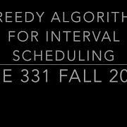 10 9 2017 Greedy Algorithm For Interval Scheduling