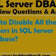 How To Disable All The Triggers In SQL Server Database SQL Server Tutorial