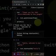 Splitlines Startwith Strip String Methods Python English Python Shorts