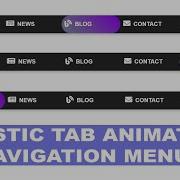 Elastic Tab Animation Navigation Menus Using HTML And CSS