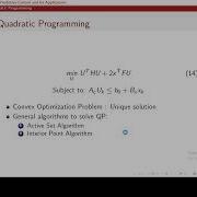 Quadratic Programming Constrained Optimization In MPC