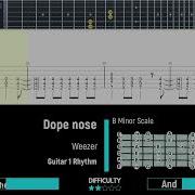 Weezer Dope Nose Guitar 1 Rhythm Easy Tab